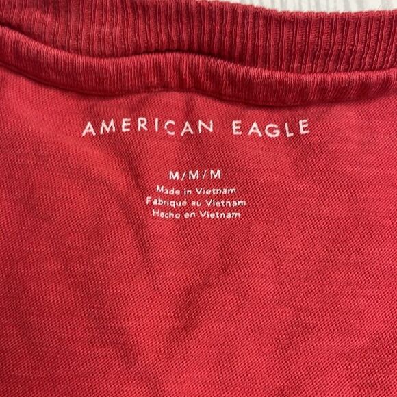 American Eagle 1977 Red Super Soft Boxy Tshirt Medium - Picture 5 of 6